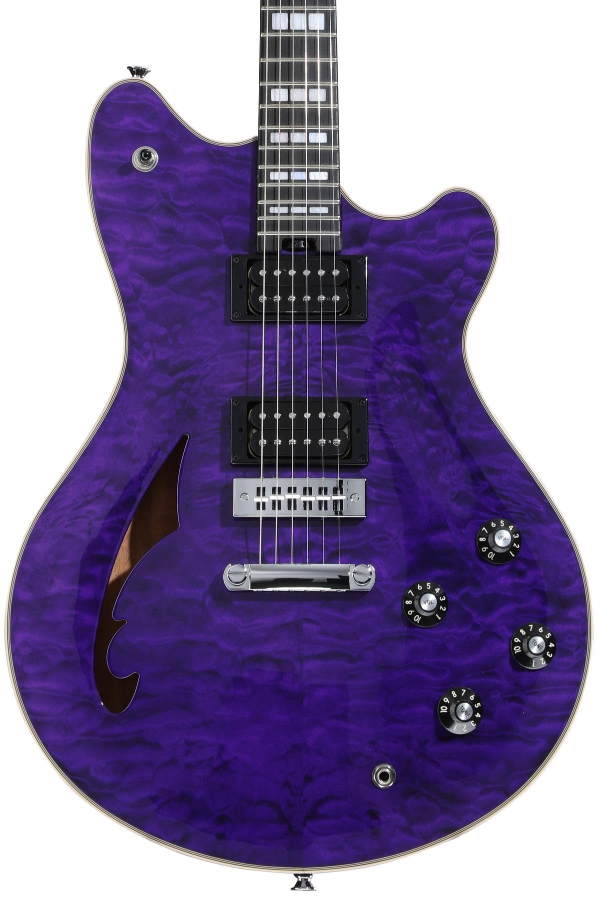 Amazon.com: EVH SA-126 Special Quilted Maple Semi-hollowbody
